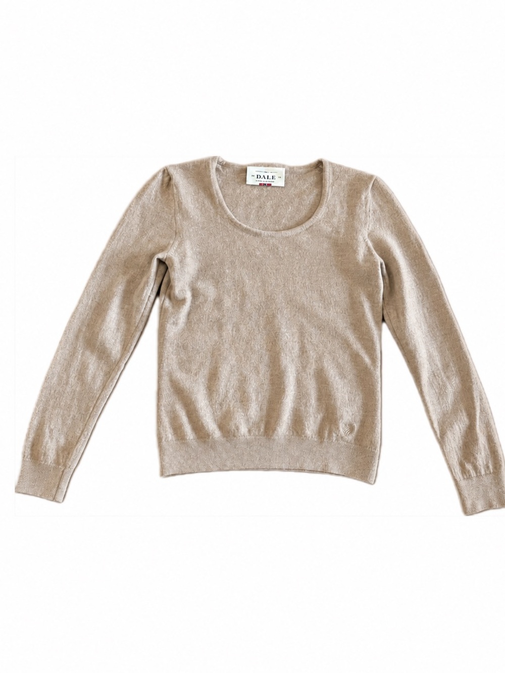Dale of Norway Astrid Women's Wool Sweater Size Small Tan